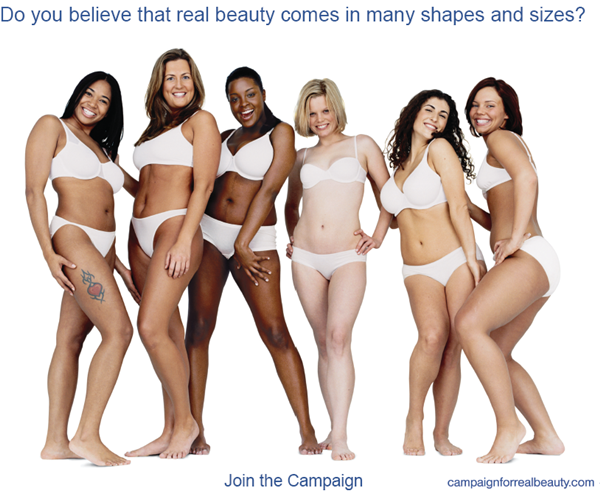 different women body types. Dove has taken a different
